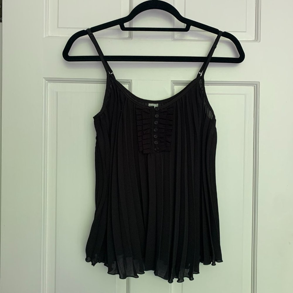 Free People Flowy Black Ribbed Cami Style Tank top